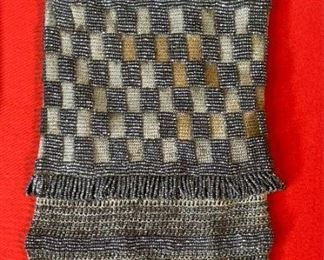 2pc Antique Beaded Purse Lot Purse #1: 12x6in Purse #2: 9x5in