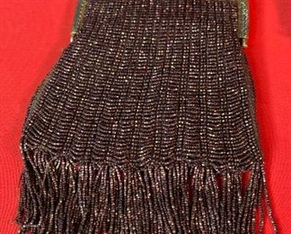 2pc Antique Beaded Purse Lot Purse #1: 12x6in Purse #2: 9x5in