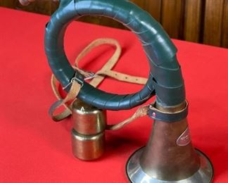 Vintage Fürst-Pless Horn Hunting Horn Plesshorn With Mouth Piece Furst-Pless 10.5x0.5x5in HxWxD