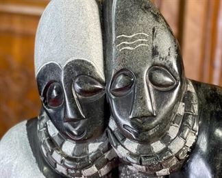 Huge George Mapfumo Shona Stone Sculpture Zimbabwe 21.5x13.5x6in HxWxD