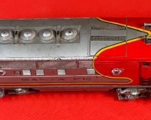 2pc Lionel Santa Fe 2333-20 Diesel Locomotive Train & 2333-20 Dummy F3 Train Postwar 4x2.5x13.5in HxWxD