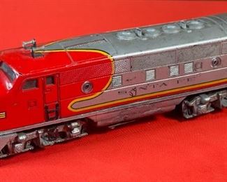 2pc Lionel Santa Fe 2333-20 Diesel Locomotive Train & 2333-20 Dummy F3 Train Postwar 4x2.5x13.5in HxWxD