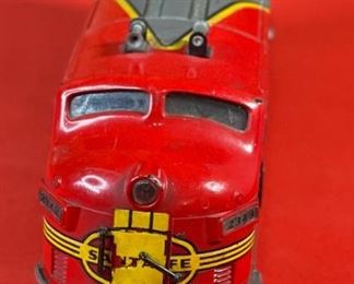 2pc Lionel Santa Fe 2333-20 Diesel Locomotive Train & 2333-20 Dummy F3 Train Postwar 4x2.5x13.5in HxWxD