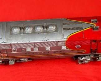 2pc Lionel Santa Fe 2333-20 Diesel Locomotive Train & 2333-20 Dummy F3 Train Postwar 4x2.5x13.5in HxWxD