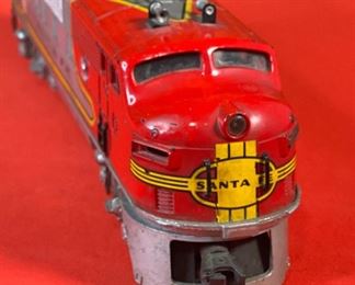 2pc Lionel Santa Fe 2333-20 Diesel Locomotive Train & 2333-20 Dummy F3 Train Postwar 4x2.5x13.5in HxWxD