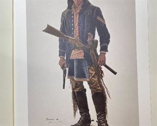Signed James Bama Crow Cavalry Scout Litho Greenwich Workshop Print w/ COA Print: 24.75x16.5in