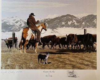 Signed Dyrk Godby Countin' 'Em Out Litho Print Print: 17x20in