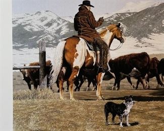 Signed Dyrk Godby Countin' 'Em Out Litho Print Print: 17x20in