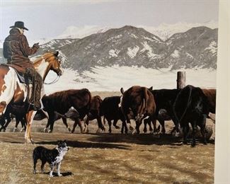 Signed Dyrk Godby Countin' 'Em Out Litho Print Print: 17x20in