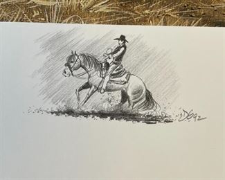 Signed Dyrk Godby Countin' 'Em Out Litho Print Print: 17x20in