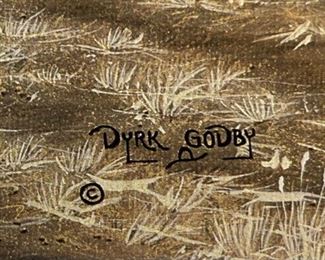 Signed Dyrk Godby Countin' 'Em Out Litho Print Print: 17x20in