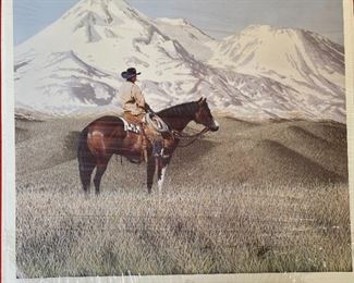 Signed Dyrk Godby Mt Shasta Litho Print Print: 24x19in