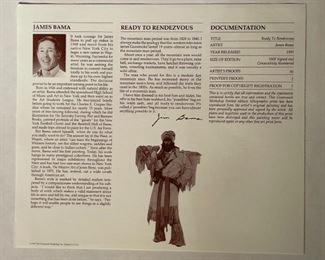 Signed James Bama Ready To Rendezvous Litho Greenwich Workshop Print Print: 24.75x16.5in