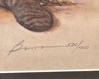 Signed James Bama Sioux Subchief Greenwich Workshop Signed Print Framed Frame: 28.75x20.75in