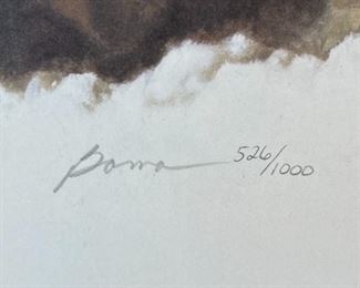 James Bama Blackfeet War Robe Greenwich Workshop Signed Print Framed Frame: 28.75x20.75in