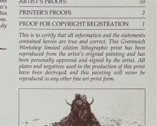 James Bama Blackfeet War Robe Greenwich Workshop Signed Print Framed Frame: 28.75x20.75in