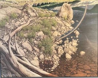 Signed Bev Doolittle The Sentinel Framed Litho Print with COA Frame: 25.5x21.5in