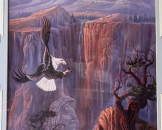 Signed Rod Bearcloud Berry Voices of The Ancient Ones Framed Litho Print Frame: 29x25in