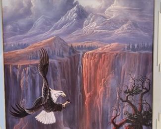 Signed Rod Bearcloud Berry Voices of The Ancient Ones Framed Litho Print Frame: 29x25in