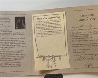 Signed Rod Bearcloud Berry Voices of The Ancient Ones Framed Litho Print Frame: 29x25in