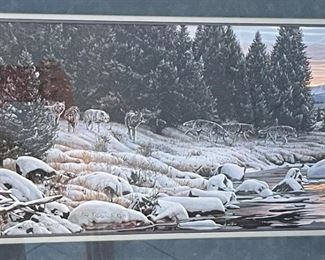 Signed Rod Frederick The Long Run Framed Litho Print Frame: 19.75 x 56in