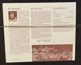 Signed Rod Frederick The Long Run Framed Litho Print Frame: 19.75 x 56in