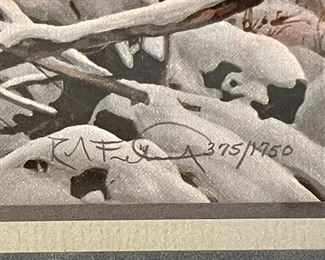 Signed Rod Frederick The Long Run Framed Litho Print Frame: 19.75 x 56in