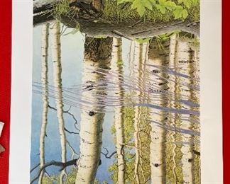 Signed Scott Kennedy Fish Tales (Tails) Numbered Limited Edition Litho Print Print: 26 3/8 x 14 5/8 in