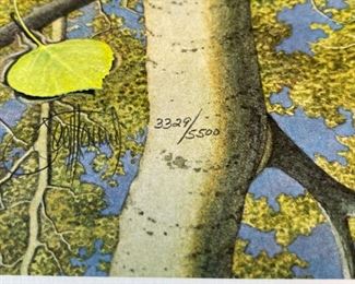 Signed Scott Kennedy Fish Tales (Tails) Numbered Limited Edition Litho Print Print: 26 3/8 x 14 5/8 in