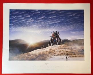 Signed Donald Vann American Indian National Exposition of Arts & Education Asheville North Carolina Litho Print Poster Poster: 29x23in