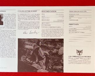 Signed Don Crowley Colors of The Sunset Litho Print Limited Edition Print: 21.75x26in
