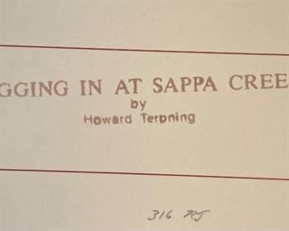 Signed Howard Terpning Digging In At Sappa Creek Litho Print Print: 31x36in