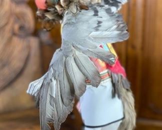 Vintage Hopi KWA Kachina Eagle Tino Youvella Native American Katsina 20x26x7in HxWxD