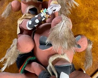 Vintage Hopi Mudhead Kachina Tuhavi and Koyemsi Native American Koyemsi Katsina 24.75x10x9in HxWxD