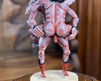 Vintage Hopi Kokopelli Couple Kachina Peter Yazzi Native American Katsina Case: 16x11x11in