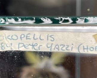 Vintage Hopi Kokopelli Couple Kachina Peter Yazzi Native American Katsina Case: 16x11x11in