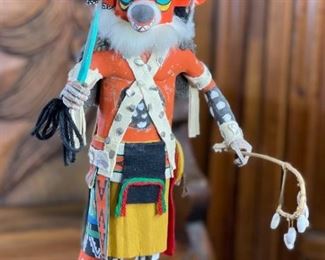 Vintage Hopi Kachina Leo Lacapa Jr. Native American Katsina 17x8.5x6.5in HxWxD