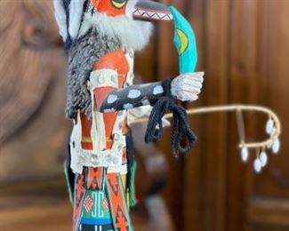 Vintage Hopi Kachina Leo Lacapa Jr. Native American Katsina 17x8.5x6.5in HxWxD