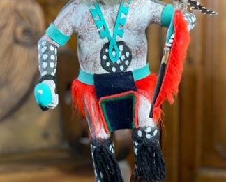 AS-IS Vintage Hopi Kachina Buddy Lewis 1974 Native American 16x7.5x5in HxWxD
