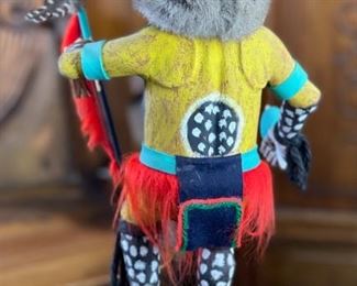 AS-IS Vintage Hopi Kachina Buddy Lewis 1974 Native American 16x7.5x5in HxWxD