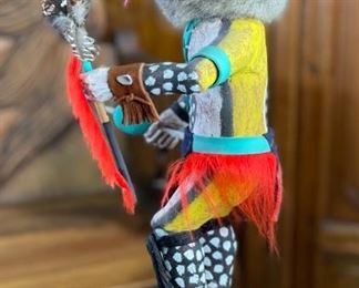 AS-IS Vintage Hopi Kachina Buddy Lewis 1974 Native American 16x7.5x5in HxWxD