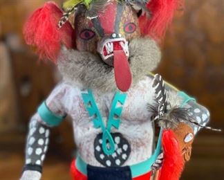 AS-IS Vintage Hopi Kachina Buddy Lewis 1974 Native American 16x7.5x5in HxWxD