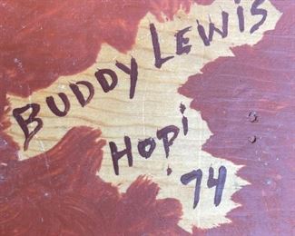 AS-IS Vintage Hopi Kachina Buddy Lewis 1974 Native American 16x7.5x5in HxWxD