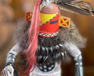 Vintage Hopi Hilili Kachina Tino Youvella Native American Katsina 12x6x4in HxWxD