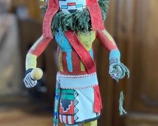 Vintage Konin Kachina Supai Tino Youvella Native American Katsina 13x6x4in HxWxD