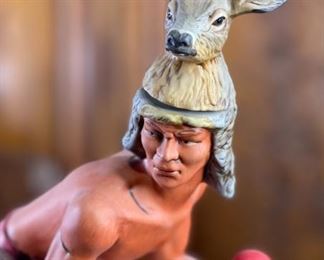 Ski Country Bourbon Whiskey Deer Dancer Limited Edition Decanter 1980 13.25x6x5.5in HxWxD