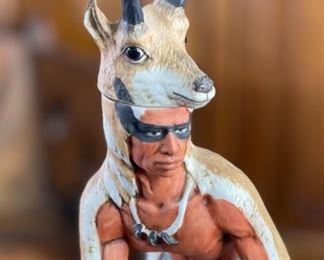 Ski Country Bourbon Whiskey Antelope Dancer Limited Edition Decanter 1982 Barbara F. Toss 13x5x5in HxWxD