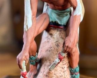 Ski Country Bourbon Whiskey Antelope Dancer Limited Edition Decanter 1982 Barbara F. Toss 13x5x5in HxWxD