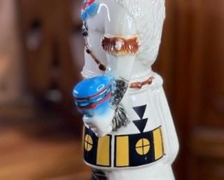 Ezra Brooks Hopi Kachina Bottle No. 6 1977 Heritage China Decanter 13x5x5in HxWxD