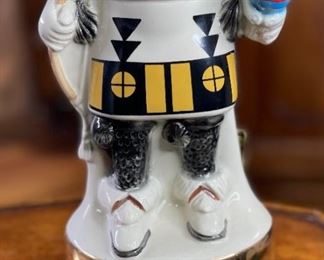 Ezra Brooks Hopi Kachina Bottle No. 6 1977 Heritage China Decanter 13x5x5in HxWxD
